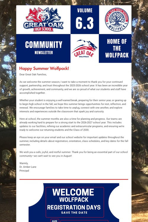 Great Oak - Newsletter Volume #1
