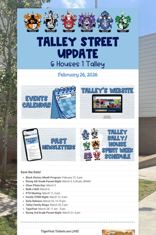Talley Street Update