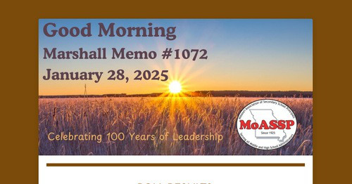 MARSHALL MEMO #1072, Jan. 28, 2025