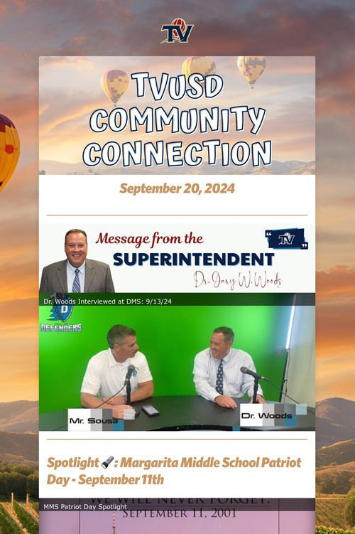 TVUSD COMMUNITY CONNECTION