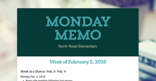 Monday Memo | Smore Newsletters