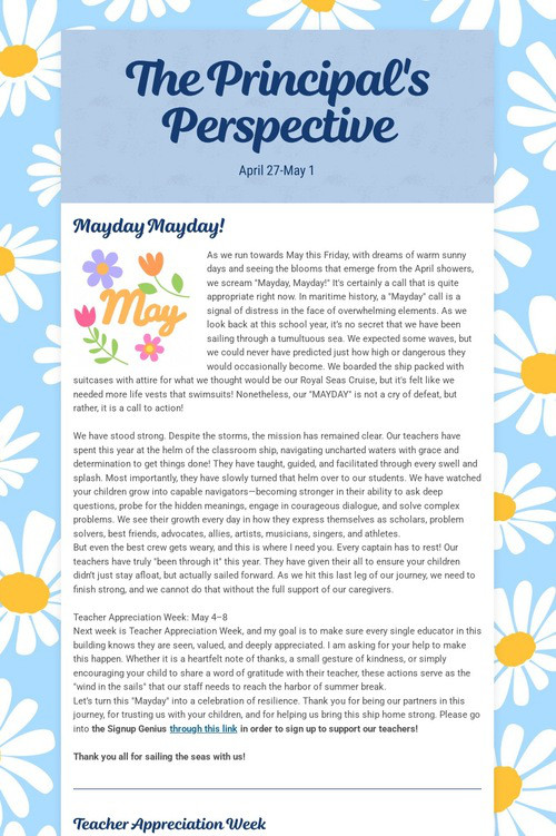 The Principal's Perspective