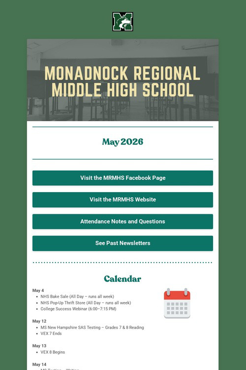 May 2026 MRMHS Newsletter