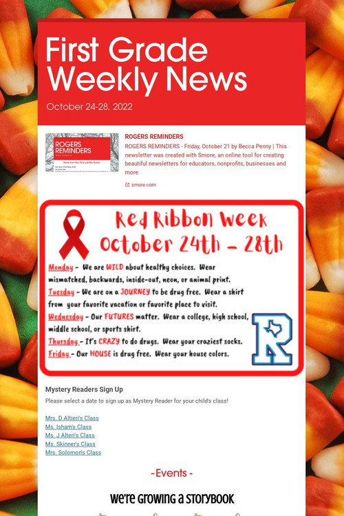 First Grade Weekly News