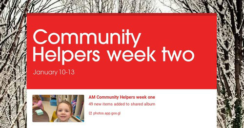 Community Helpers week two | Smore Newsletters