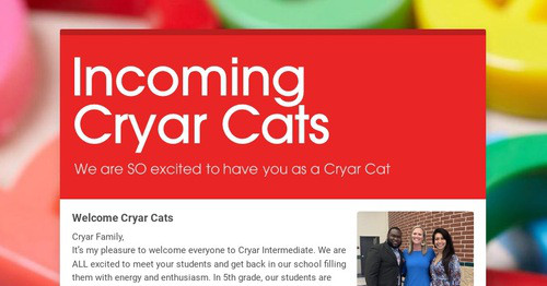 Incoming Cryar Cats | Smore Newsletters