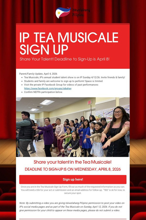 IP TEA MUSICALE SIGN UP