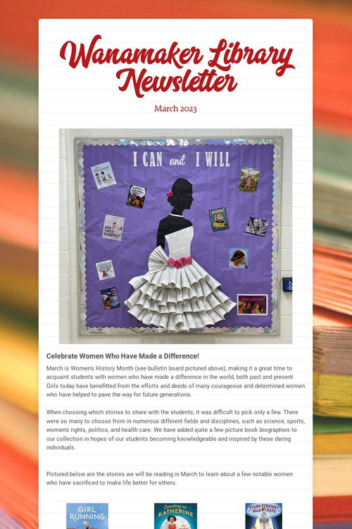 Wanamaker Library Newsletter