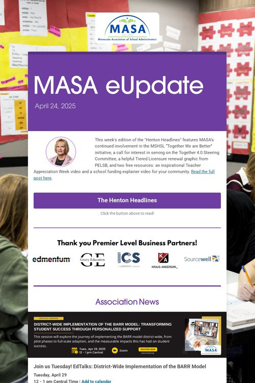 MASA eUpdate