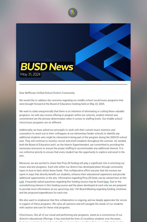 BUSD News