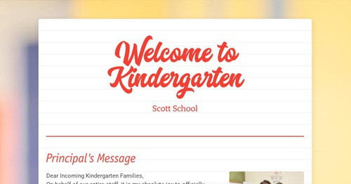 Welcome to Kindergarten