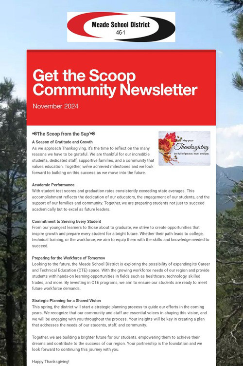 Get the Scoop Community Newsletter