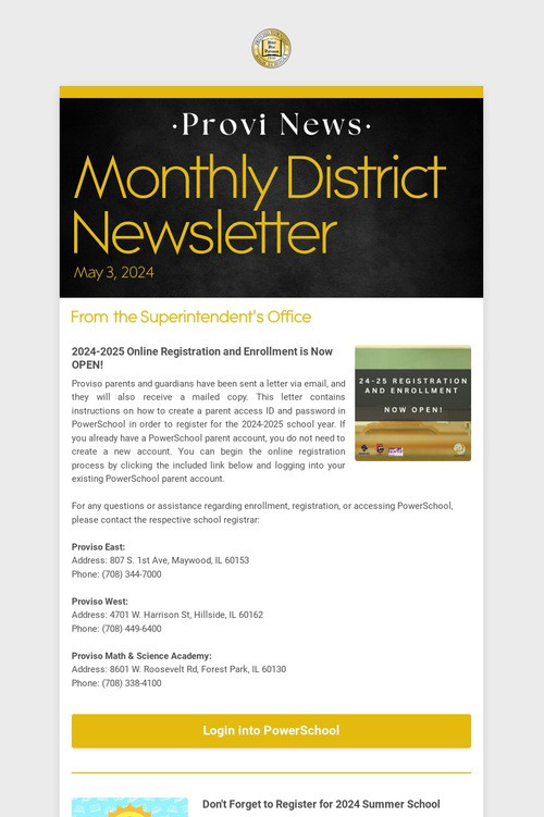Monthly District Newsletter