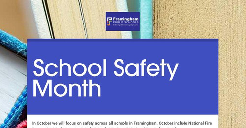 School Safety Month