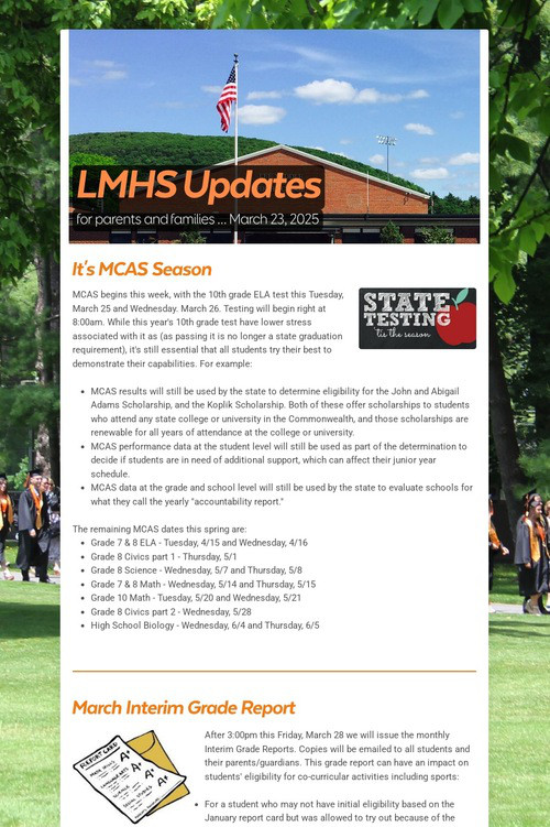 LMHS Updates