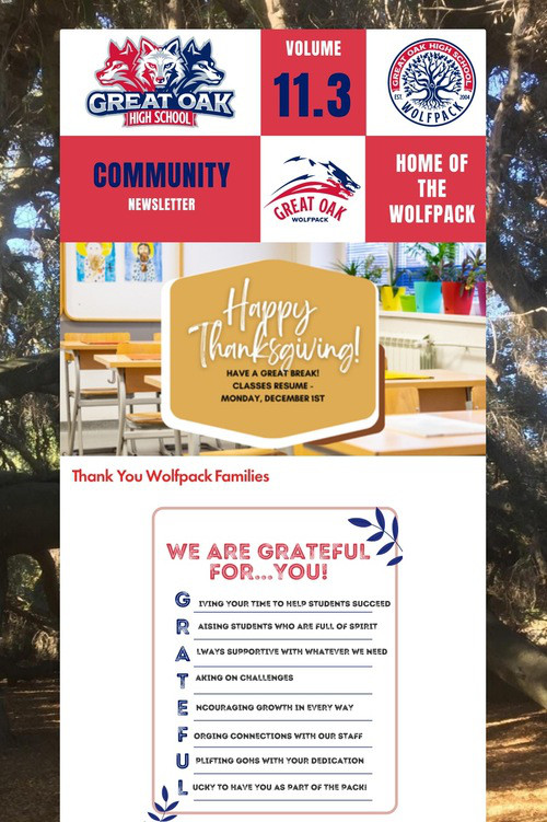 Great Oak - Newsletter Volume 11.3