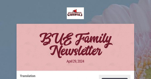 BUE Family Newsletter