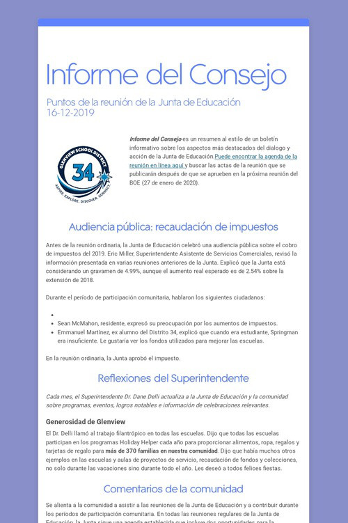 Informe del Consejo