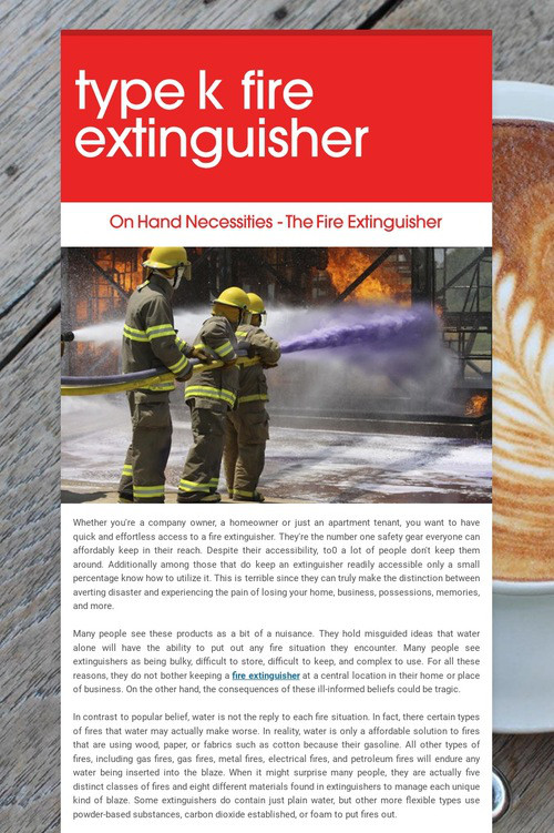 type k fire extinguisher