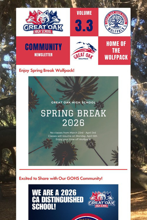 Great Oak - Newsletter Volume 3.1