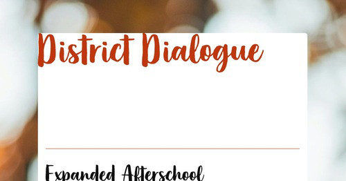 District Dialogue