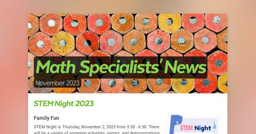 Math Specialists' News