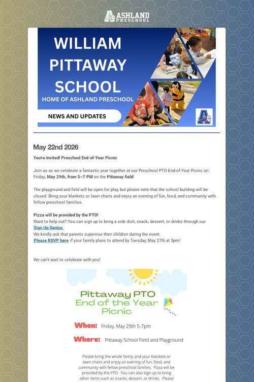 Ashland Preschool Update