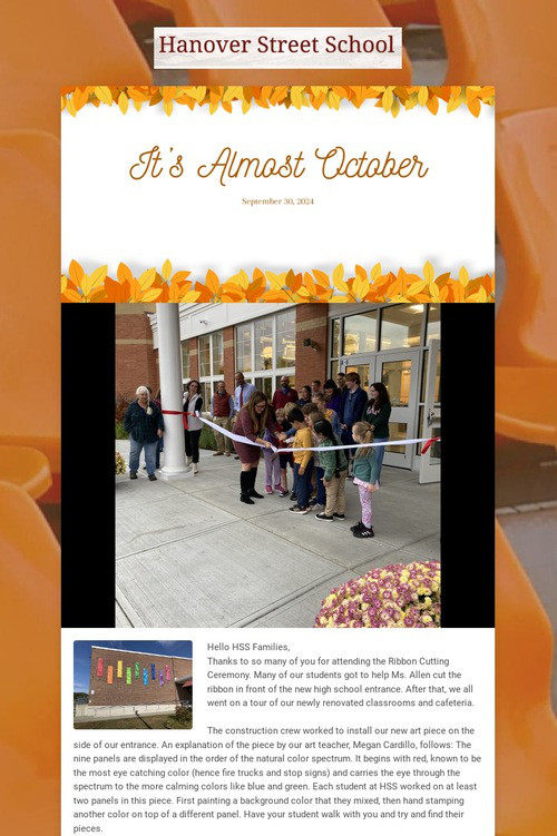 Hanover Street School Newsletter