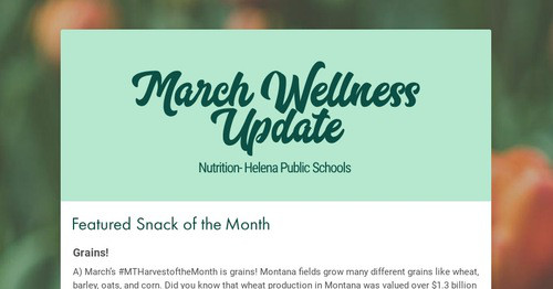 March Wellness Update