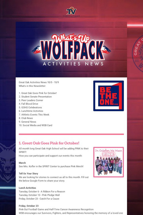 What's Up Wolfpack 10/5 - 10/9