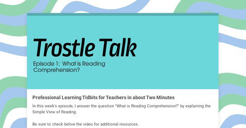 Trostle Talk