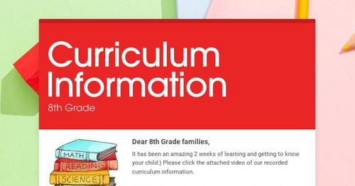 Curriculum Information