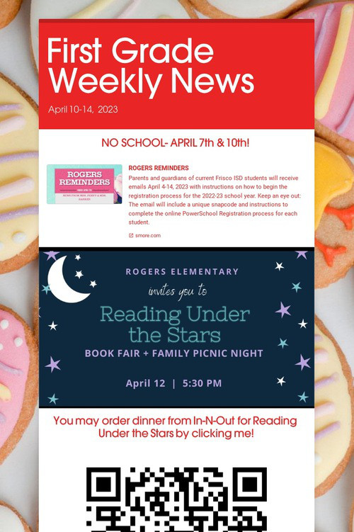First Grade Weekly News