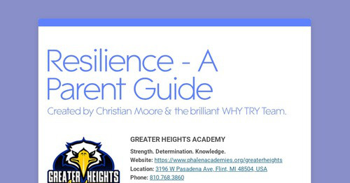 Resilience - A Parent Guide