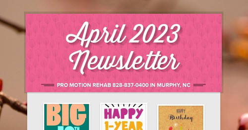 April 2023 Newsletter | Smore Newsletters For Business