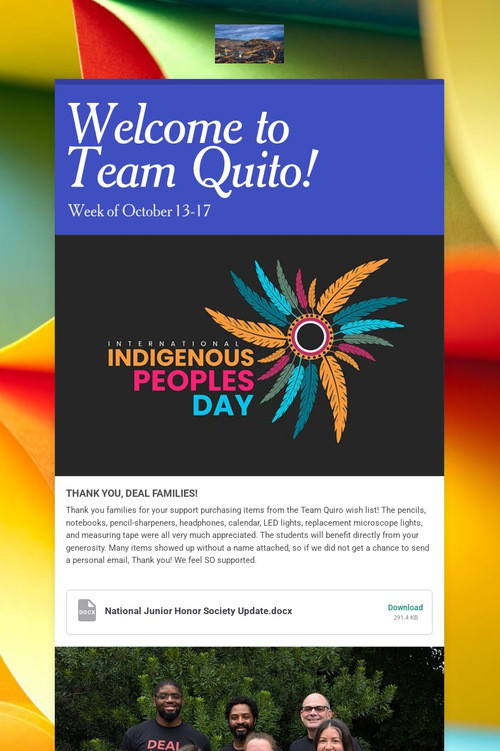 Welcome to Team Quito!