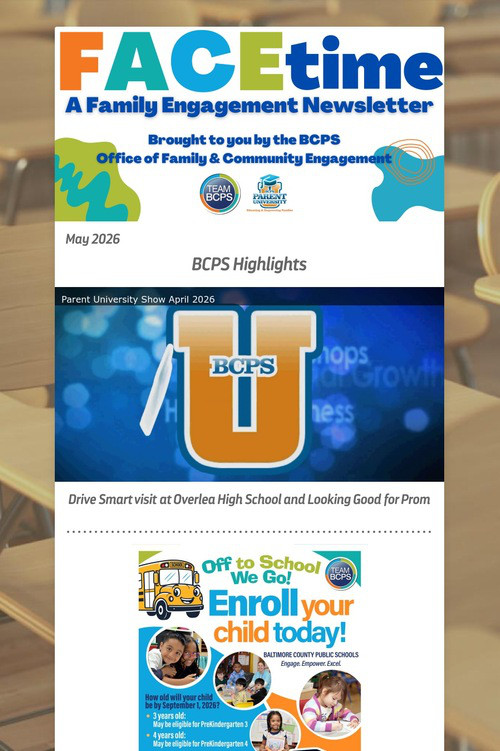 FACEtime Newsletter