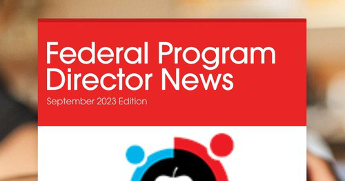 Federal Program Director News