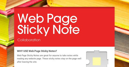 Web Page Sticky Note | Smore Newsletters