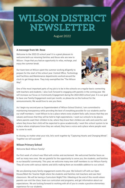 Wilson District Newsletter