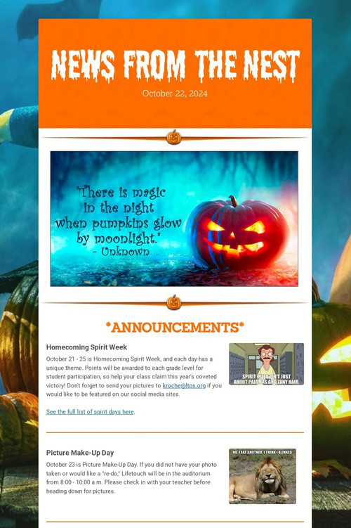 News from the Nest