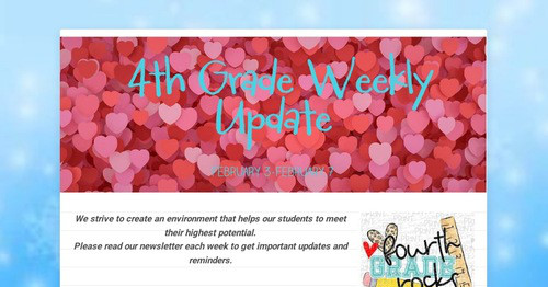4th Grade Weekly Update