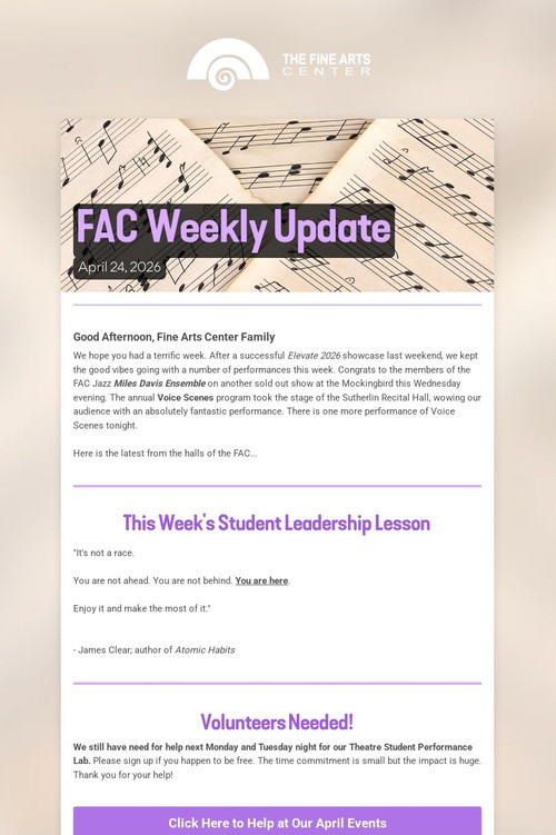 FAC Weekly Update