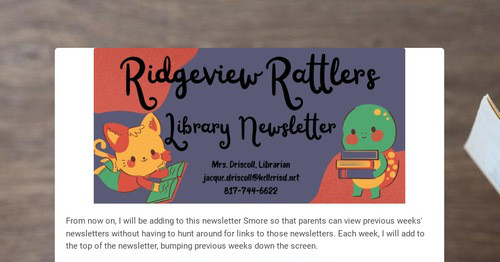 Ridgeview Library Newsletter
