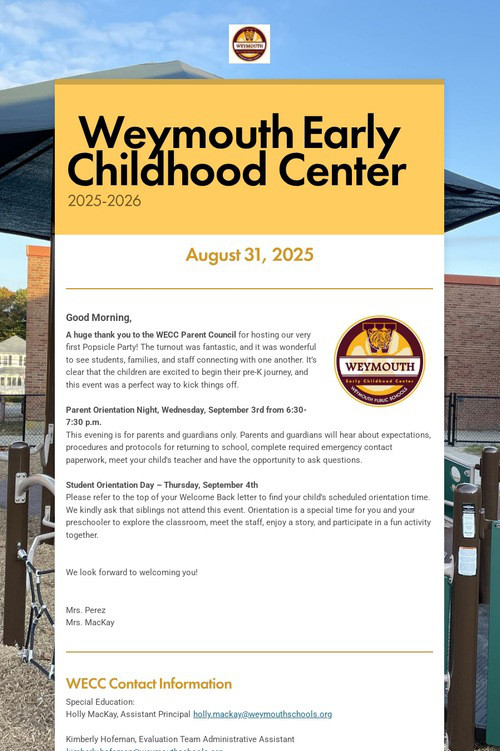 Weymouth Early Childhood Center