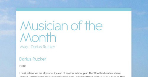 Musician of the Month