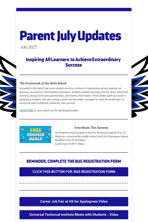 Parent July Updates