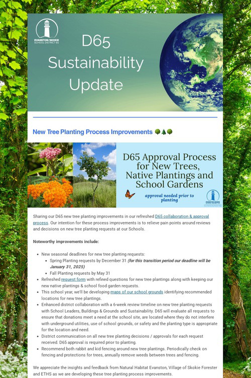 D65 Sustainability Update: Jan 25
