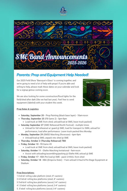 SME Band Announcements