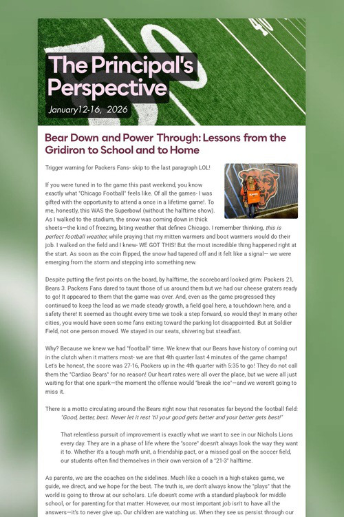 The Principal's Perspective